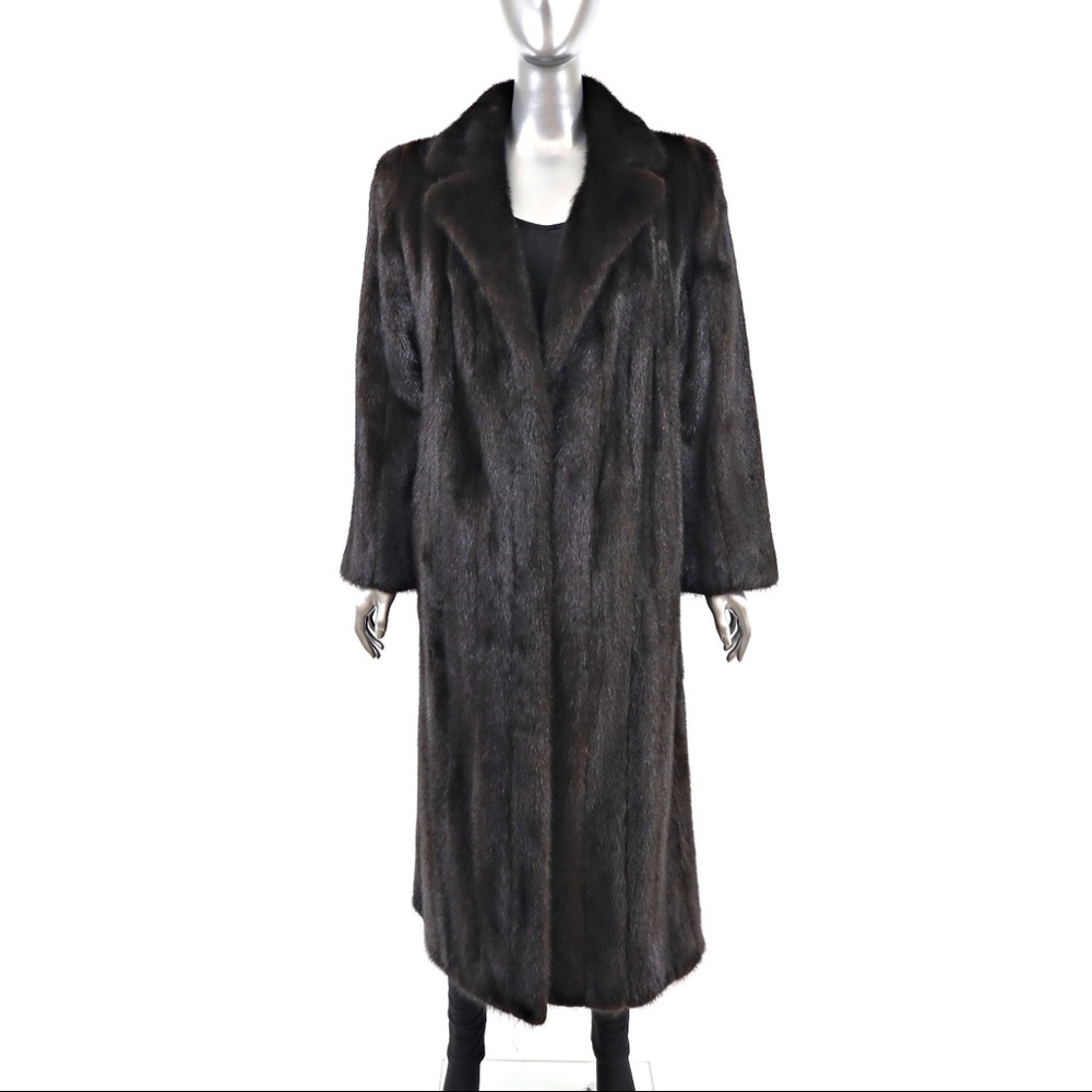 Beautiful Ben Kahn long Black genuine sheared mink coat